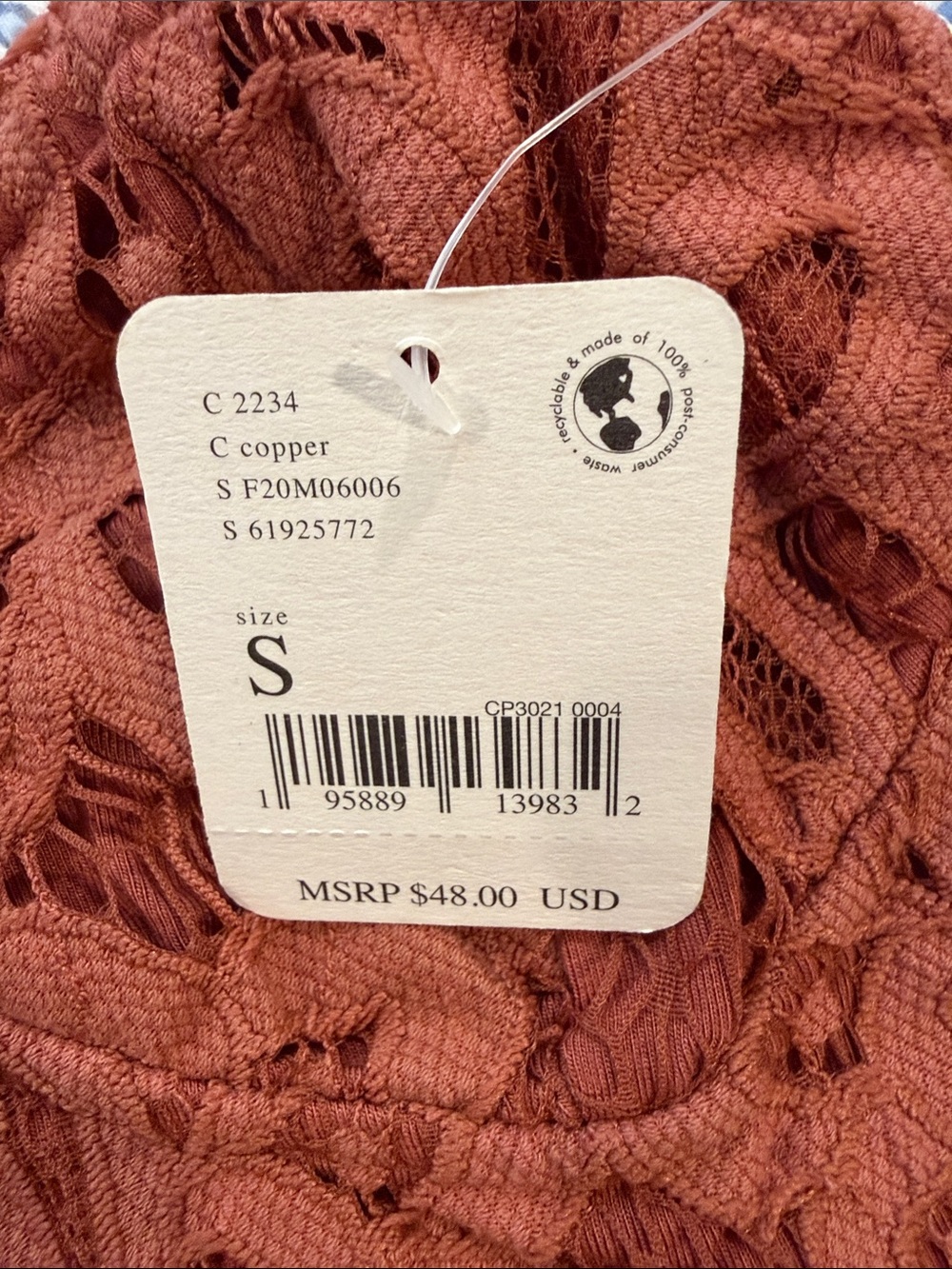 Free People Intimately Lace Bandeau Bralette in Rust - Picture 2 of 5